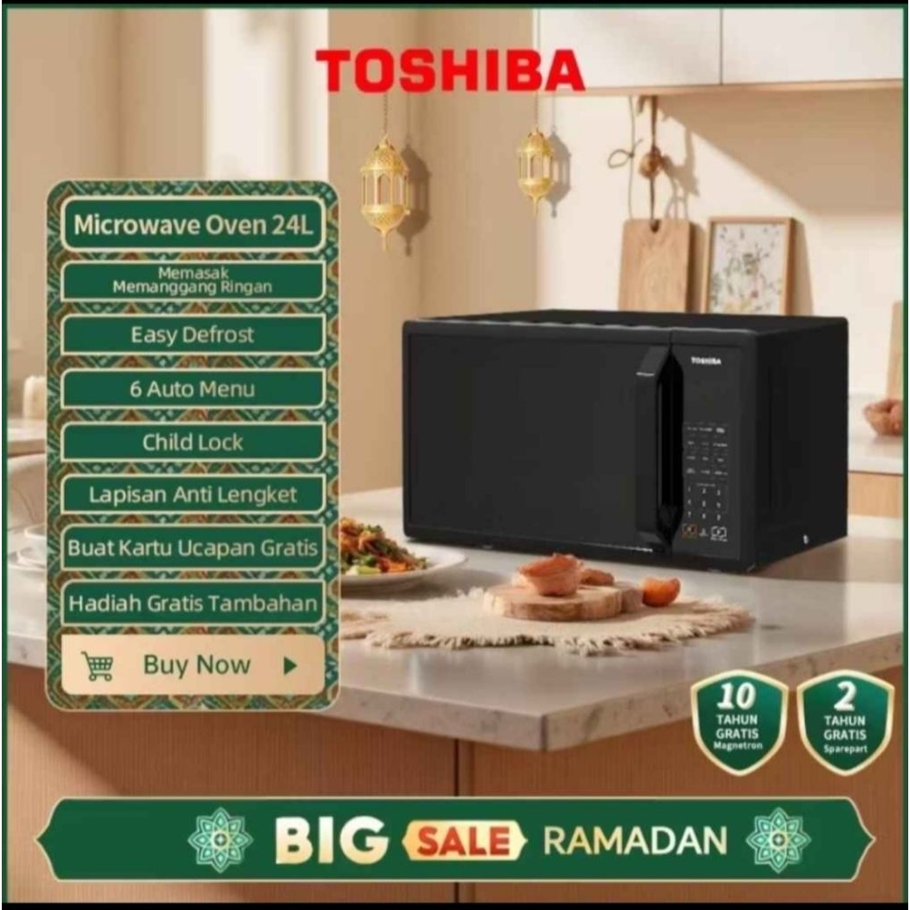toshiba microwave oven mm-24p (bk)