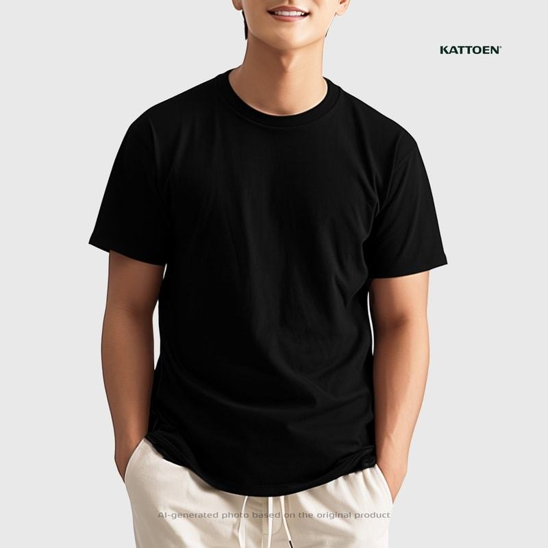 KAOS POLOS ASLI COTTON COMBED 24S TEBAL ( bukan bahan pe atau semi katun