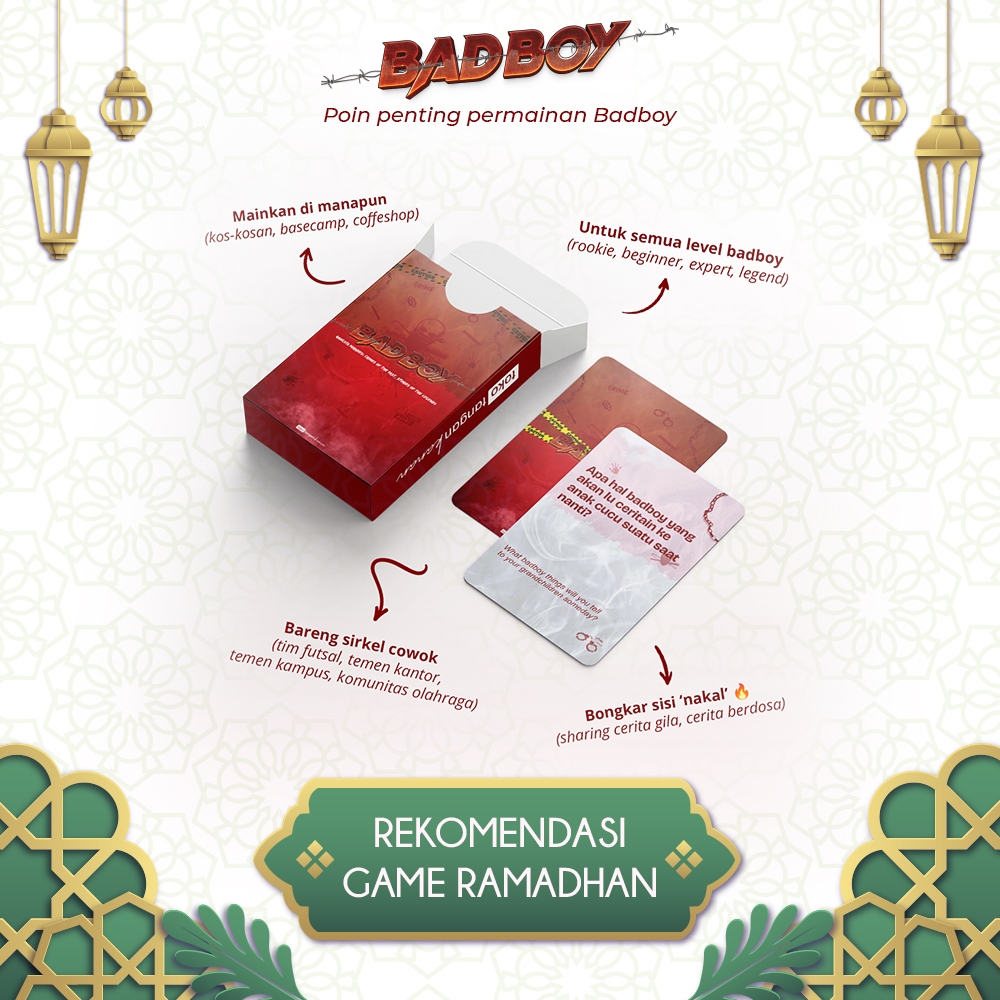 GAME NGABUBURIT COWOK Kartu Pertanyaan BADBOY Nongkrong - Game Seru Bareng Sirkel Truth Tanpa Dare |