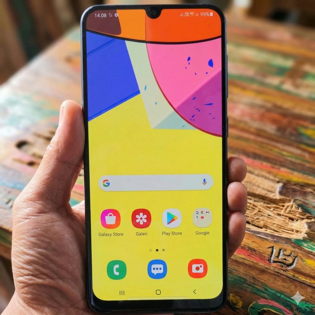 HANDPHONE HP SAMSUNG GALAXY A50S RAM 4 MEMORI 64 SECOND SEKEN BEKAS