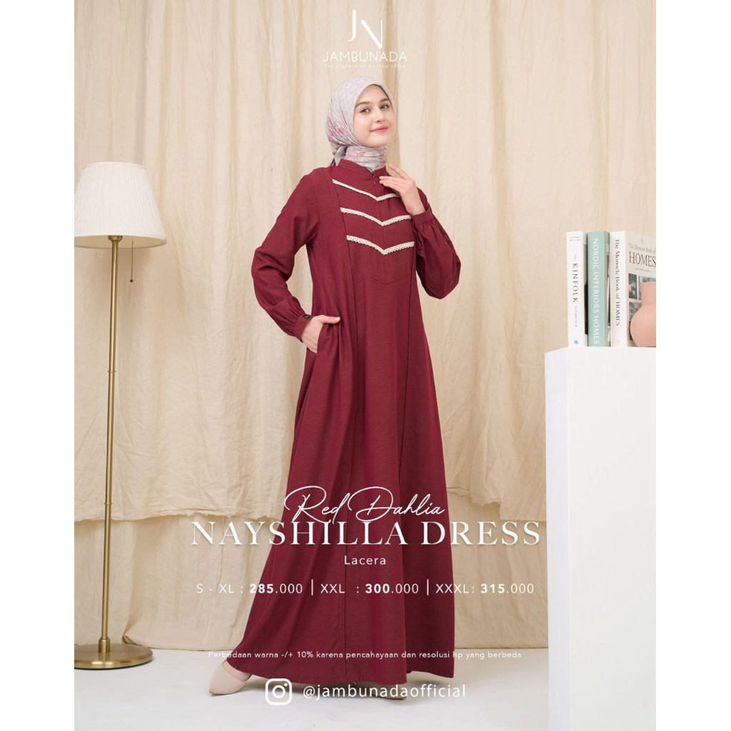Nayshilla Dress / Gamis Premium / Gamis Wanita/ Nayshilla dress jambunada/ Rekomendasi Gamis Lebaran