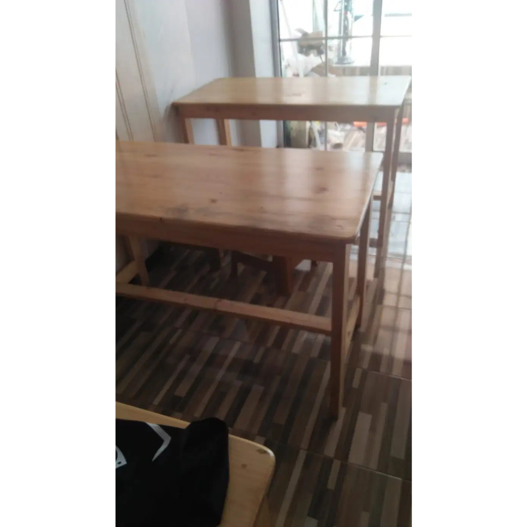 Meja Kayu Serbaguna Jati Belanda Kokoh Bukan Triplek Ukuran 120 cm x 60 cm x 75 cm