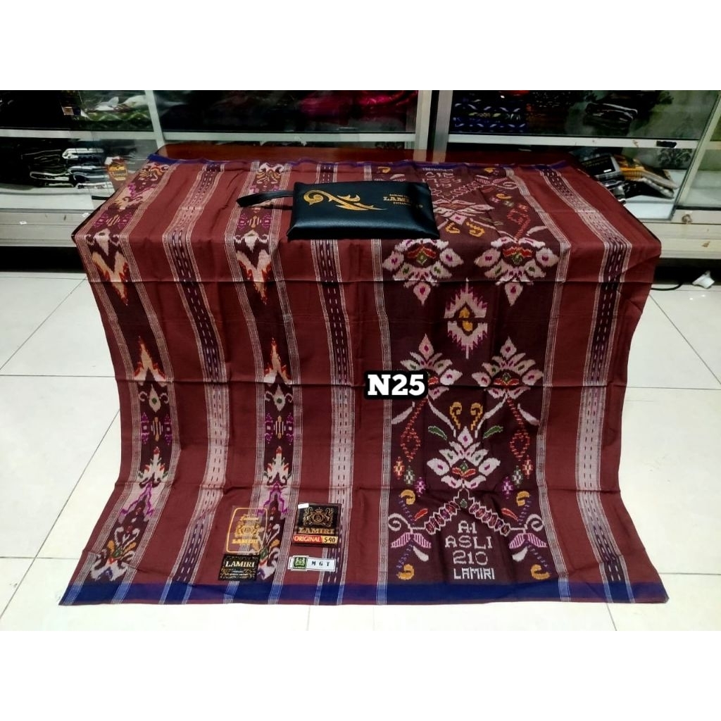 Sarung LAMIRI MS Sutra 50 Motif MGT Tumpal Kawung Mix