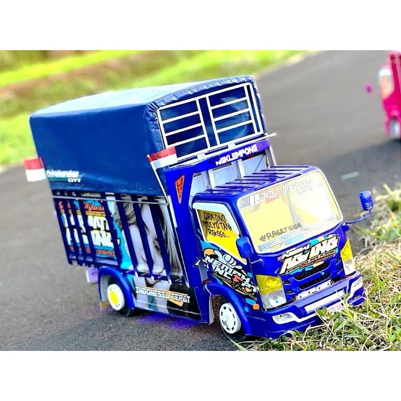 PROMO MINIATUR TRUK OLENG FULL VARIASI LAMPU TERPAL TRUK OLENG NEW PERMATA AGUNG