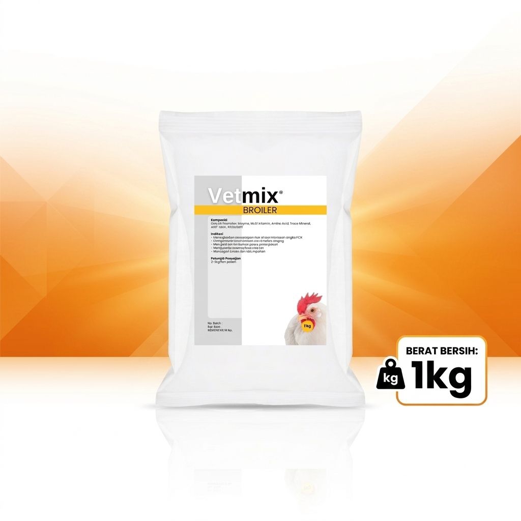 GROW MAX Vetmix Broiler 1kg Premix Efisiensi Pakan & Produktivitas Unggas