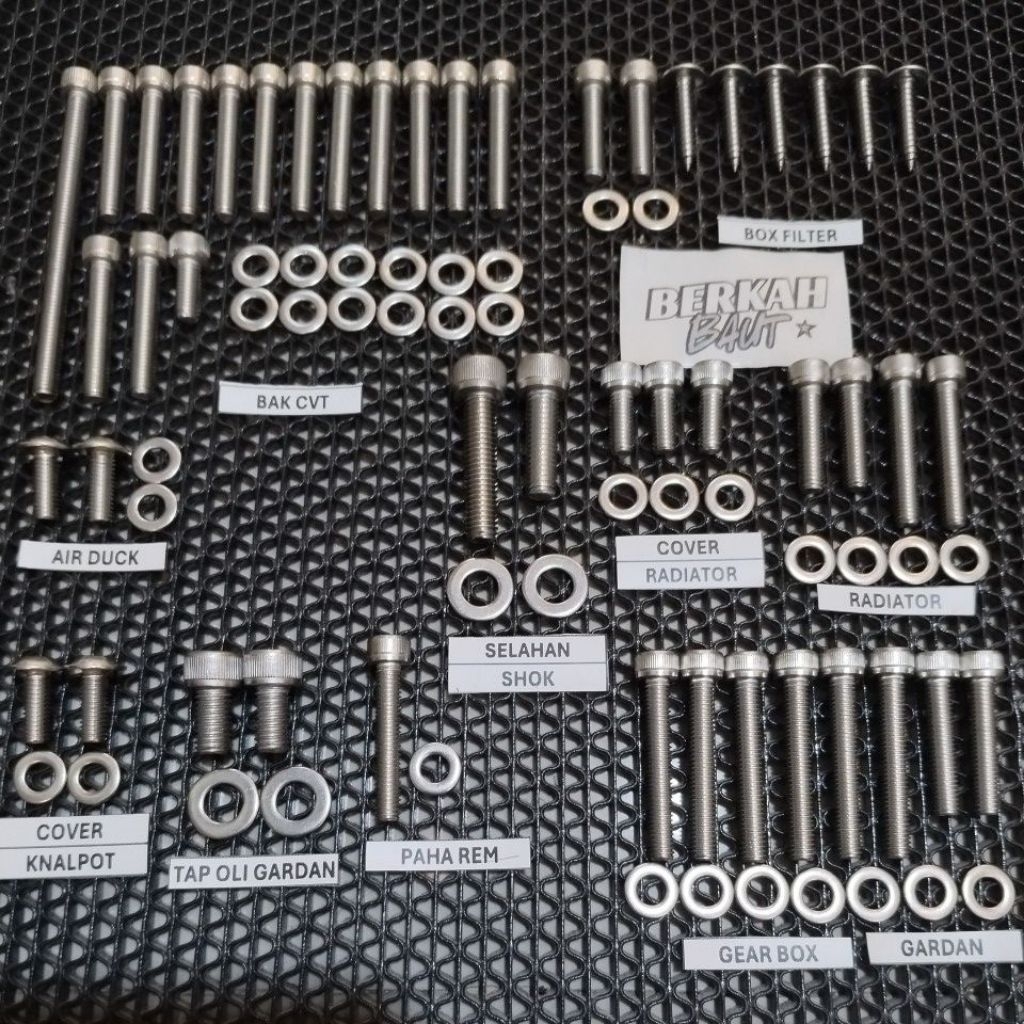 BAUT  STAINLESS CVT VARIO TEKNO 110 KARBU / FI  FULLSET