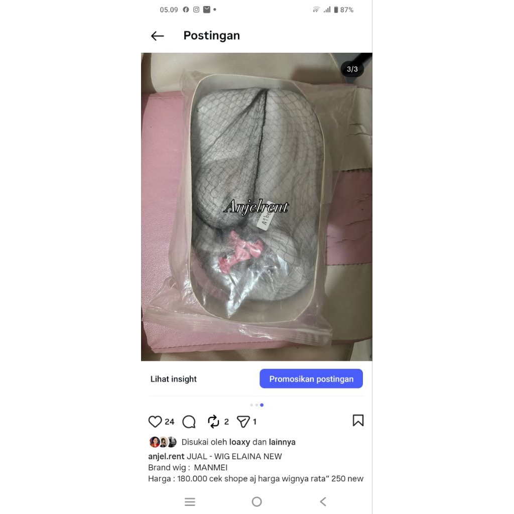 WIG ELAINA BRAND MANMEI NEW