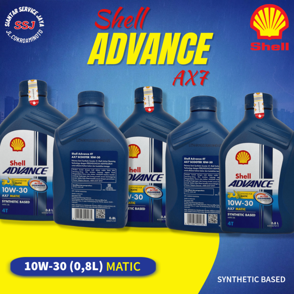 Oli Shell Advance AX7 Matic 10W-30 800ml
