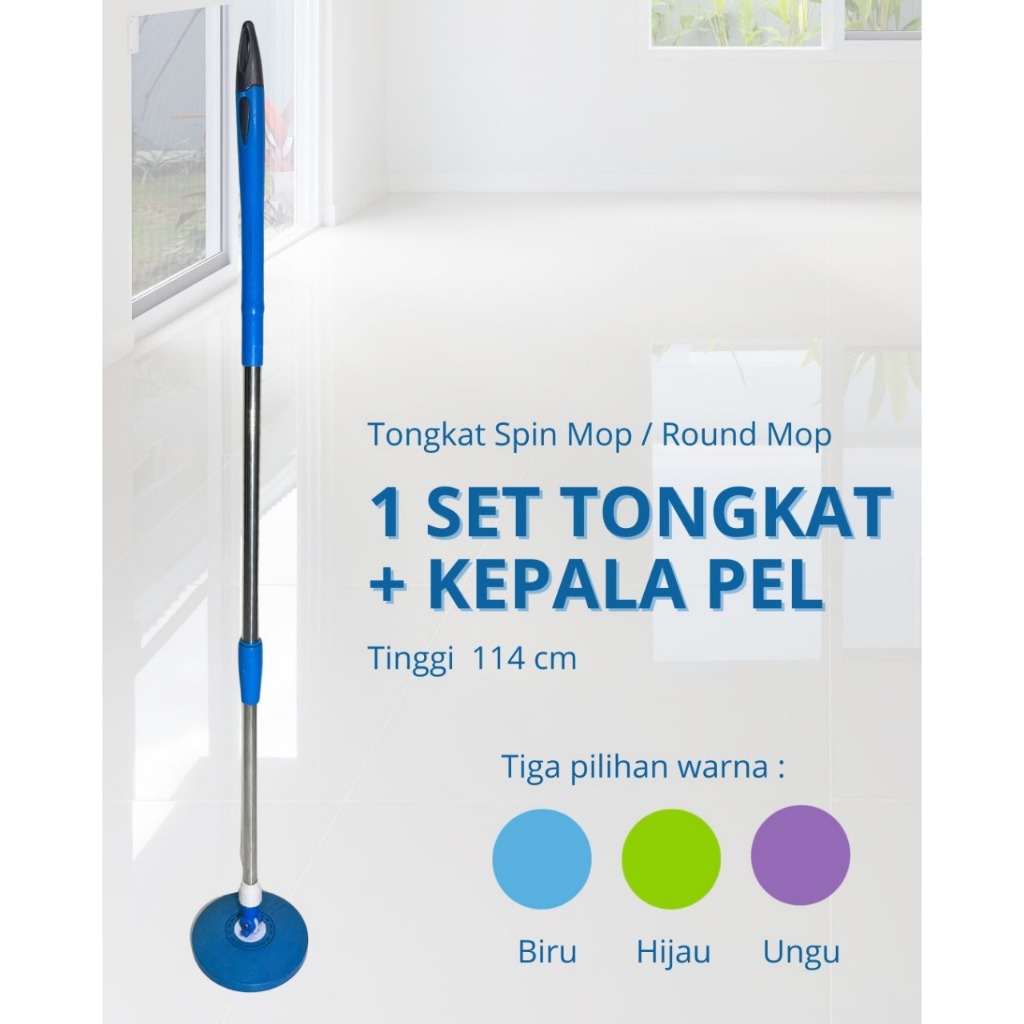 Tongkat Alat Pel Lantai /Handle Spin Mop (TONGKAT PEL PUTAR)