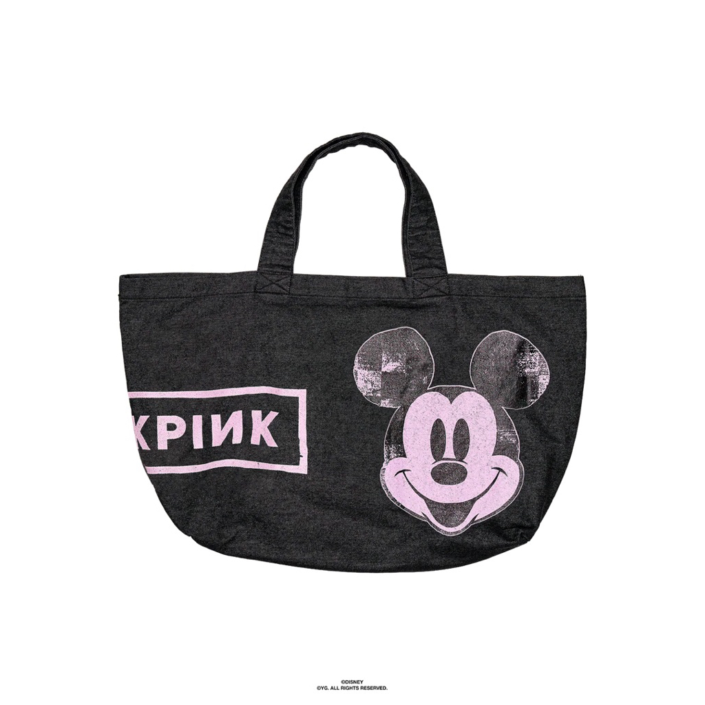 [PRE ORDER] MD TOTE BAG TAS CHARCOAL DISNEY X BLACKPINK JISOO ROSE JENNIE LISA OFFICIAL MURAH