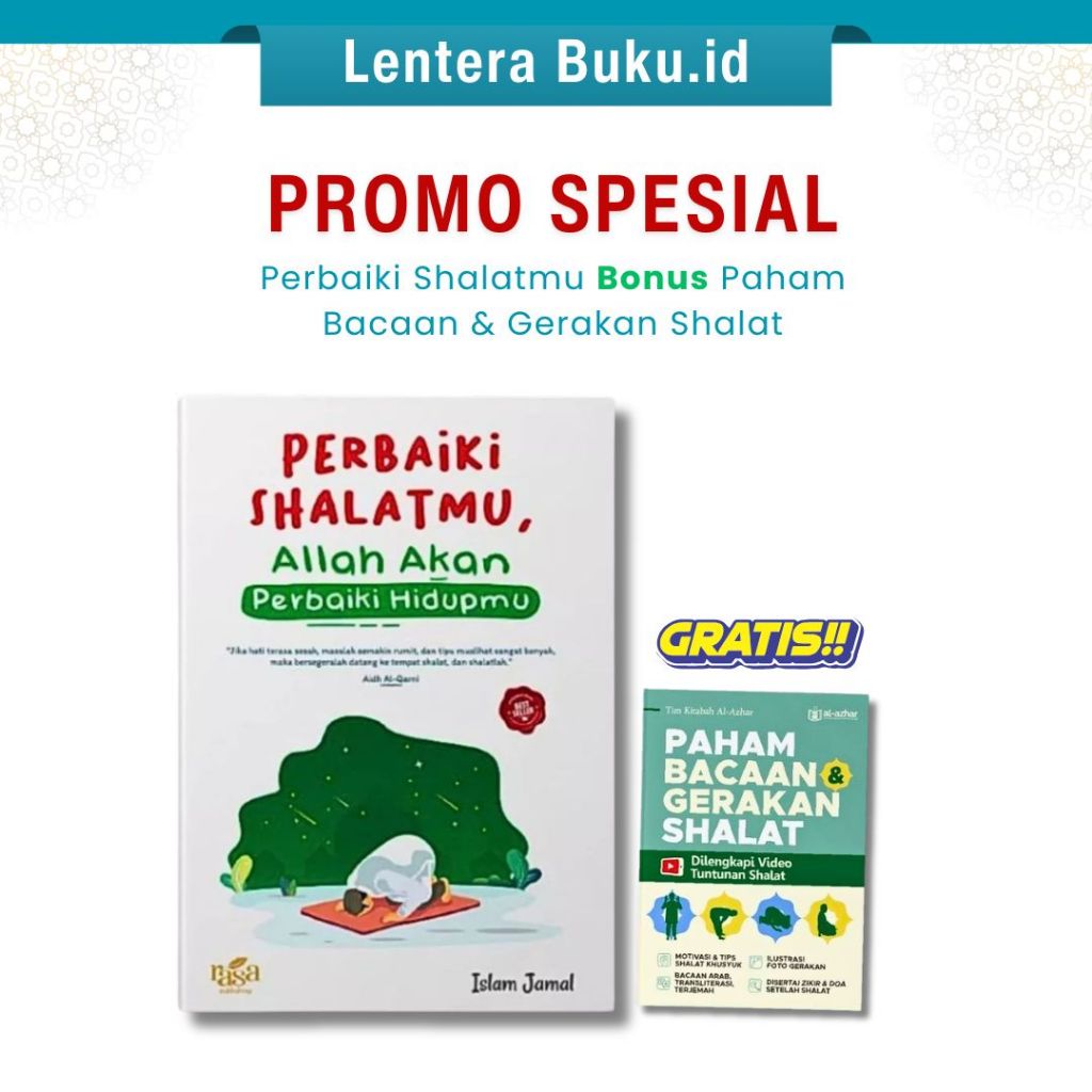 [ PROMO SPESIAL ] Buku Perbaiki Shalatmu Allah Akan Perbaiki Hidupmu BONUS Paham Bacaan & Gerakan Sh