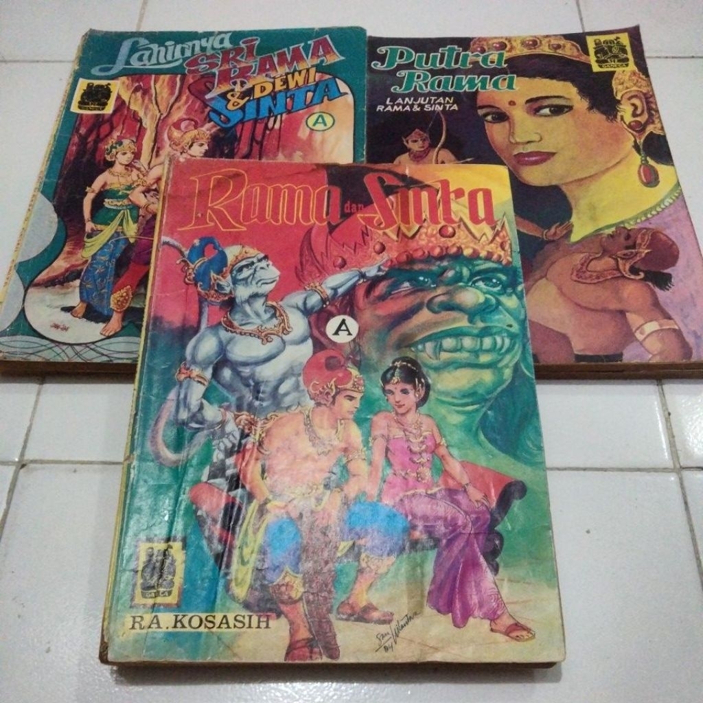 Komik Wayang Jadul RA Kosasih Lahirnya Sri Rama dan Dewi Sinta Hingga Putra Rama Lengkap 9 Buku