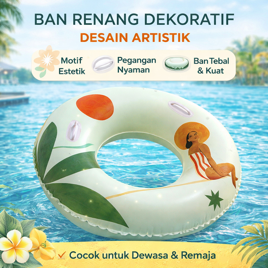 Ban Renang Jumbo Aesthetic Dewasa  Pelampung Renang Berkualitas Tebal