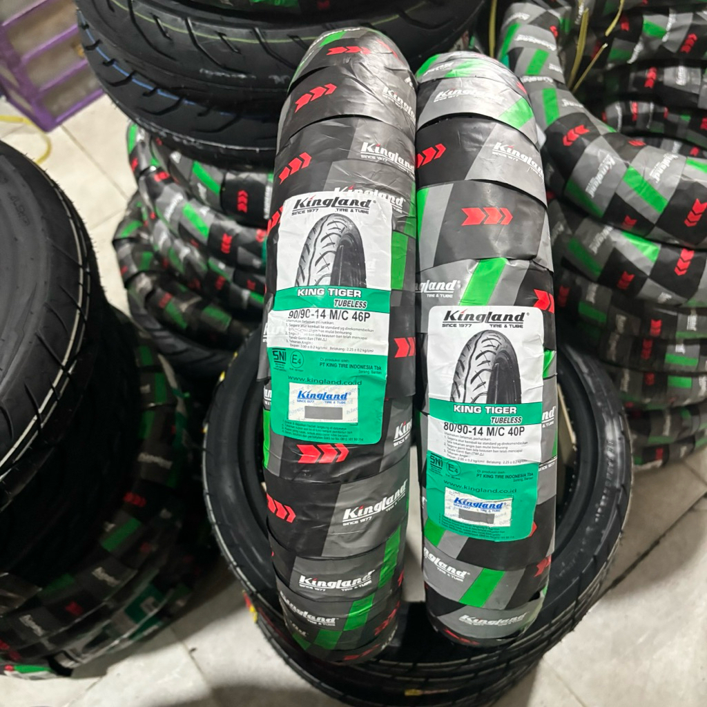 BAN LUAR KINGLAND 80/90 - 90/90 RING 14 TUBELESS