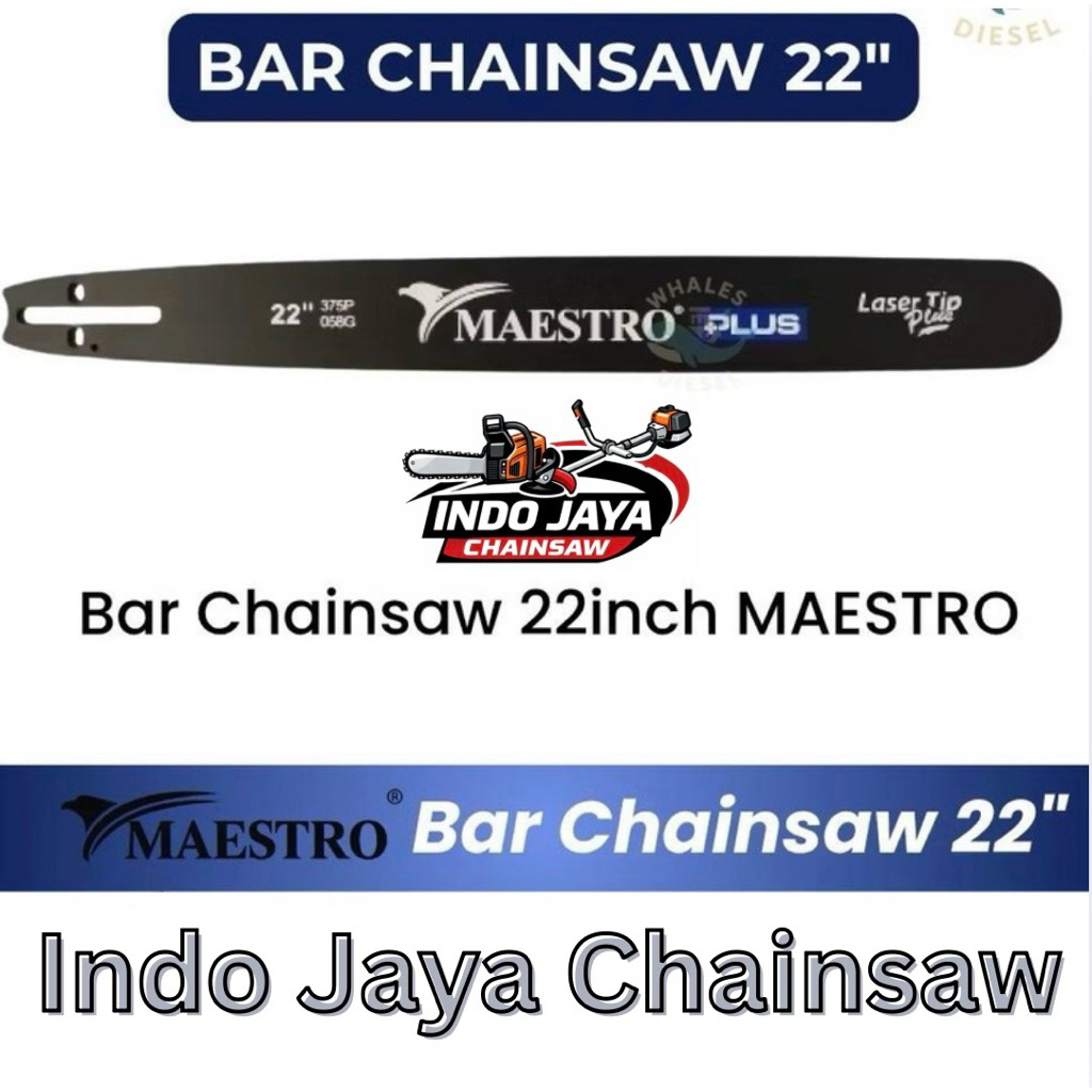 Bar Chainsaw Senso MAESTRO 22 Inch 38 Mata ORIGINAL