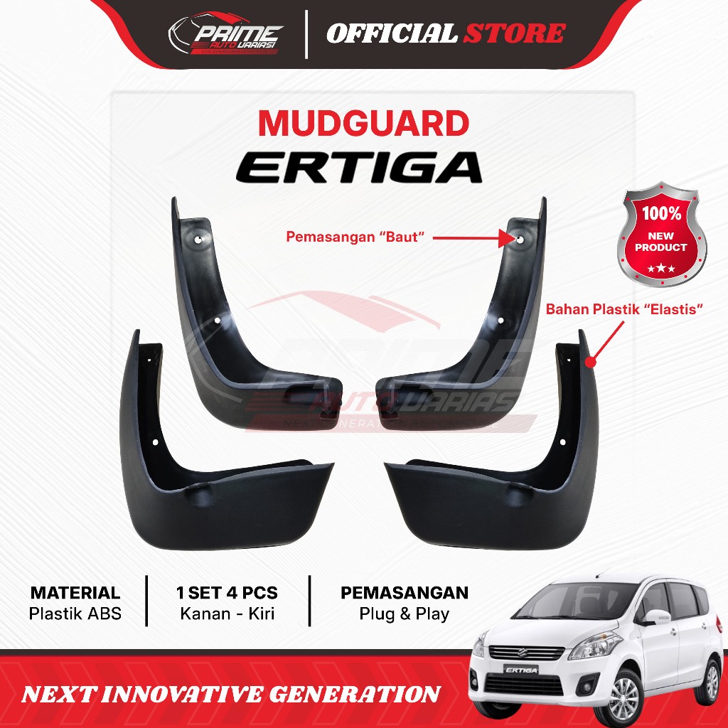 NUO MUDGUARD ERTIGA LAMA 2013-2017 KARPET PLASTIK HITAM