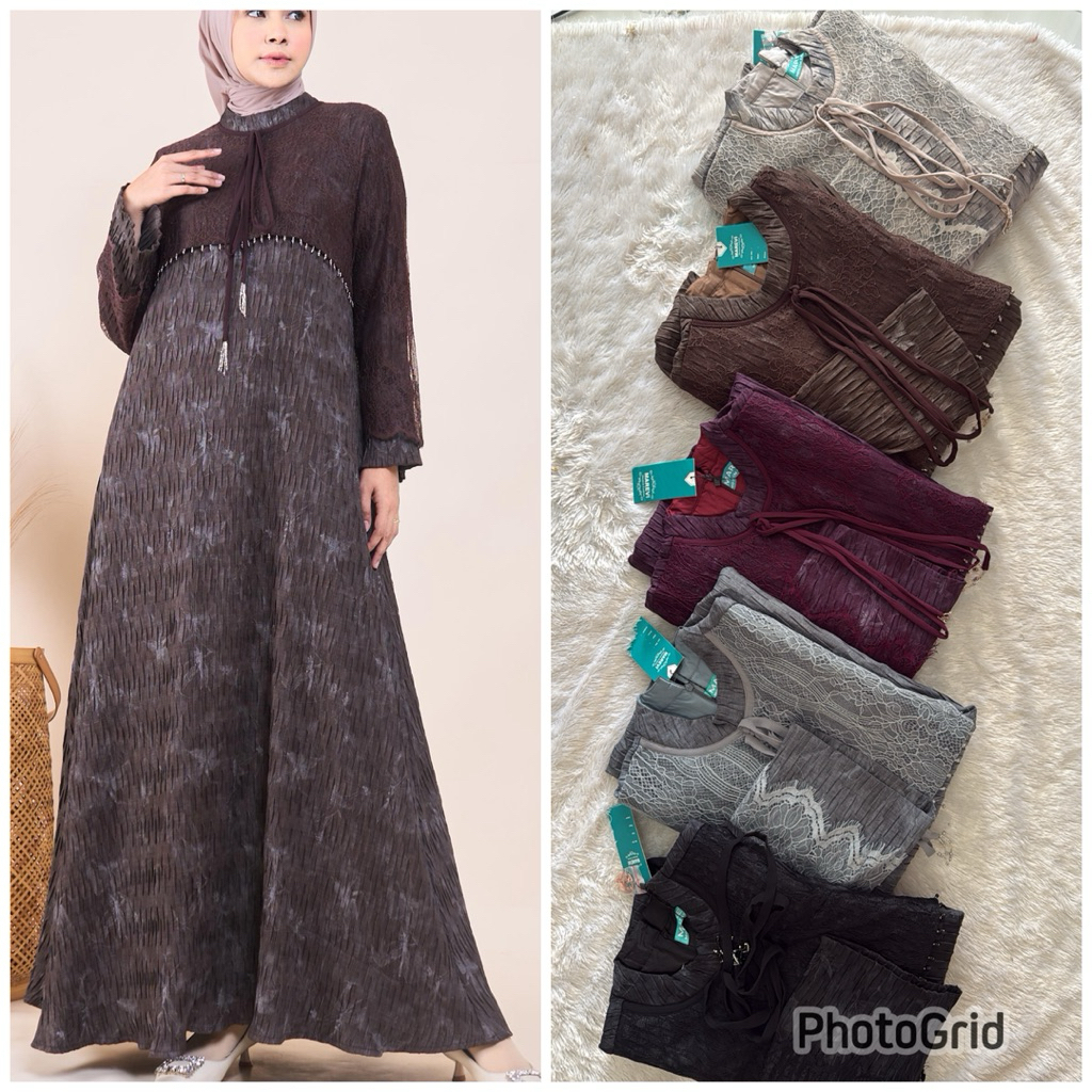KAYLA dress marevi dress kekinian wanita muslim standar & jumbo