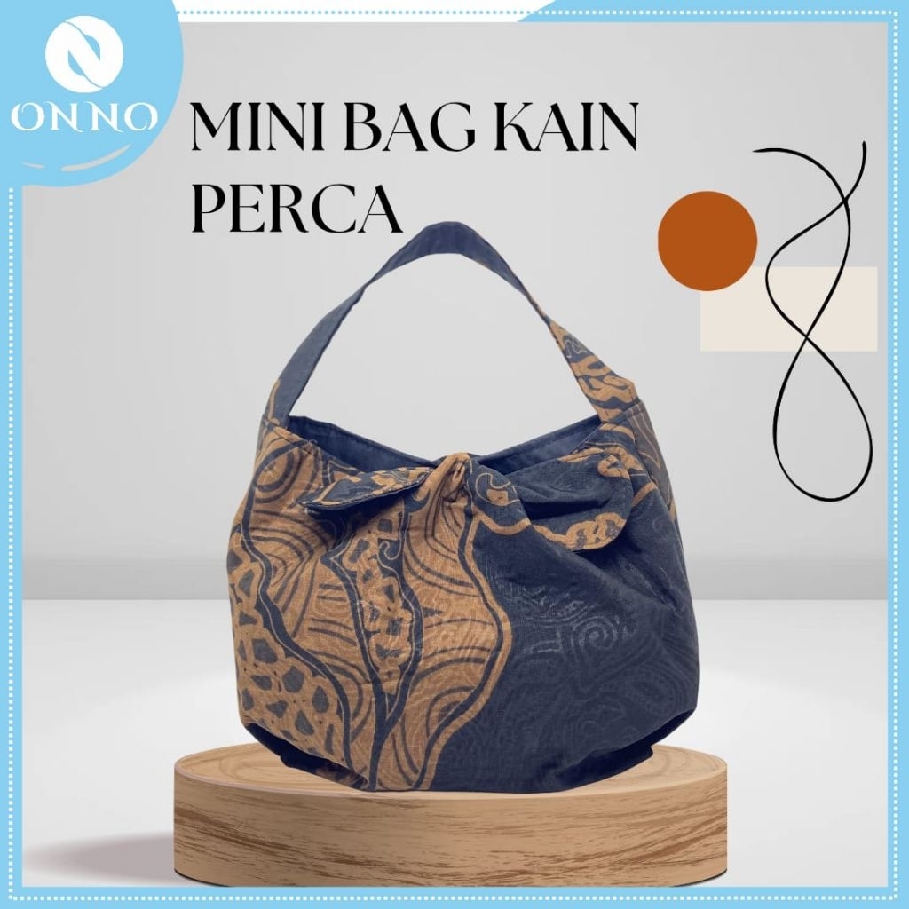 Mini Bag Kain Perca Motif Random Tas Mini Handmade Tas Serbaguna Unik Motif Utuh dan Cantik