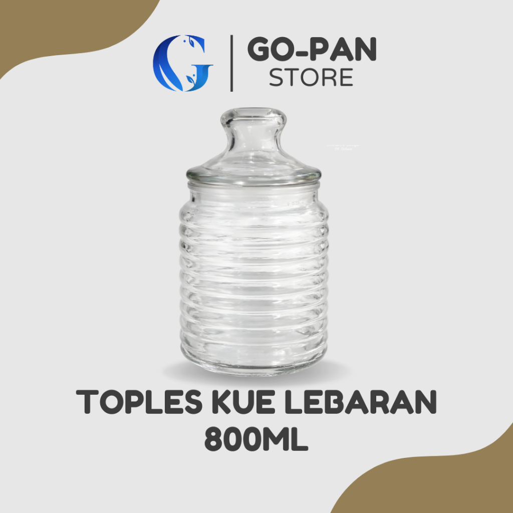 Toples Kaca Lebaran Model Ulir Kedaung 800 ml Cantik Aesthetic Harga Murah / Toples Kedaung Beling