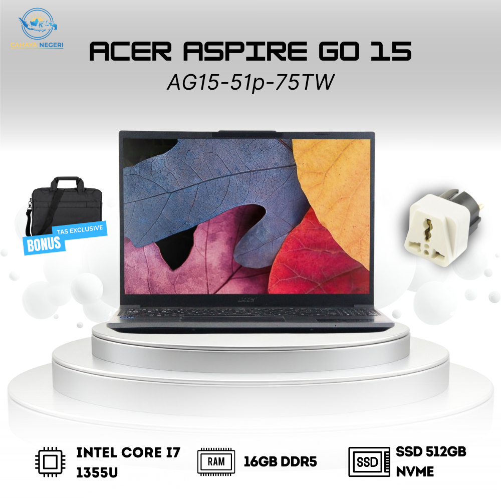 PROMO LAPTOP Acer Aspire Lite 15 AL15-51p-75TW Intel i7-1355u RAM 16GB SSD 512GB IPS Display FREE TA