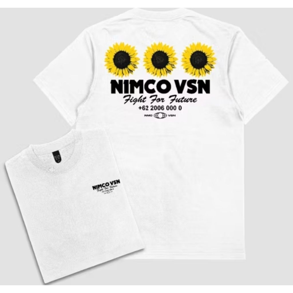 kaos T-shirt Distro Nimco Vision 2006 bunga matahari