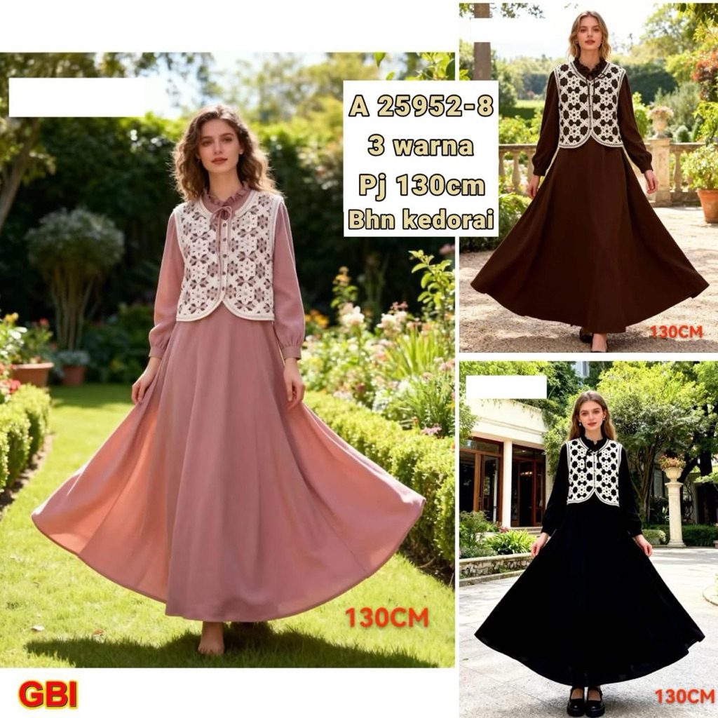 Dress vest terbaru / gamis terbaru vest codoray / gamis codoray / dress codoray