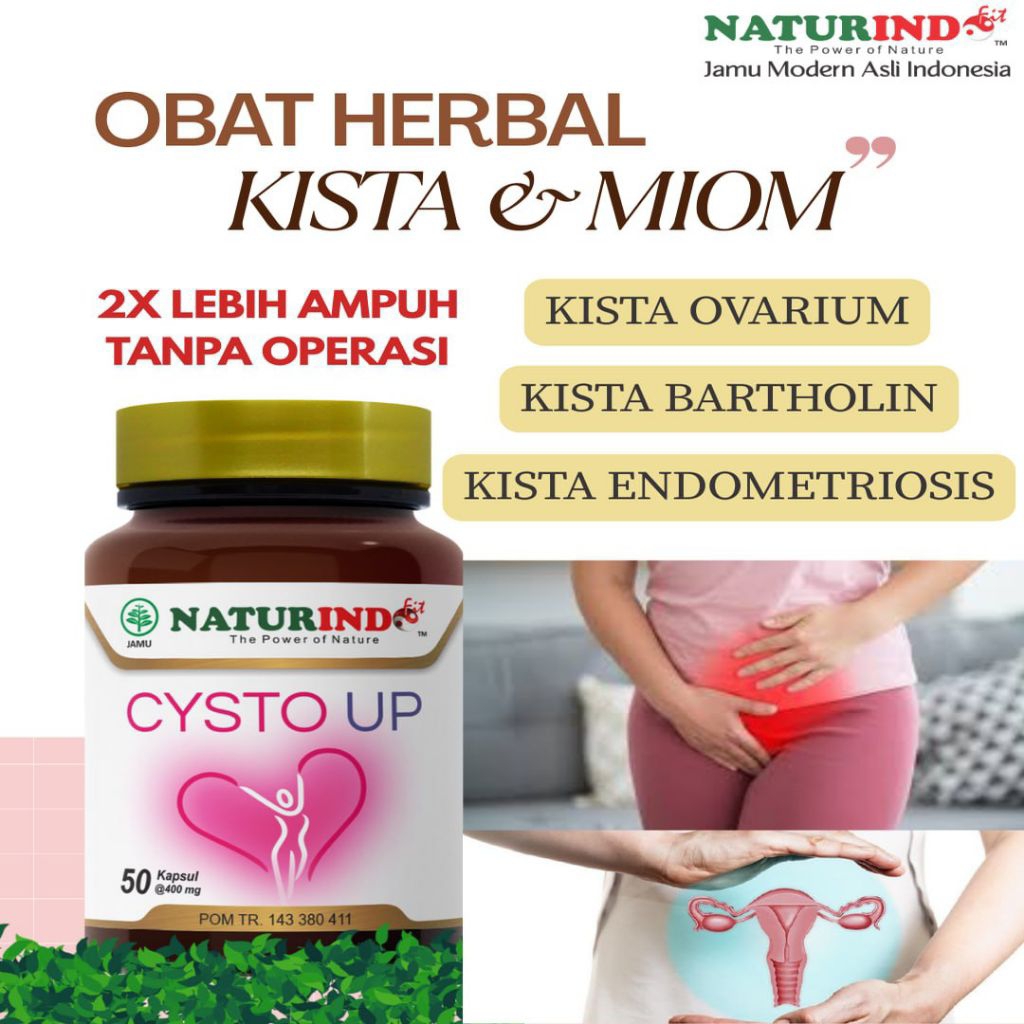 Obat kista miom pcos bartholin ovarium ganglion herbal benjolan bengkak myom cysto up naturindo