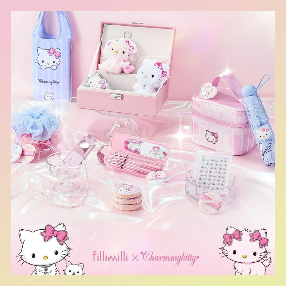 Fillimilli Charmmykitty Edition [Original PO Korea] Heating eyelash curler, Scrunchie, Brush, Eyelas