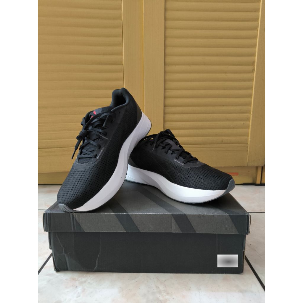 Sepatu Running Racing Pria Shoes ADD Duramo SL "Core Black / Solar Red / Grey Six" Ukuran 44,5 IE968
