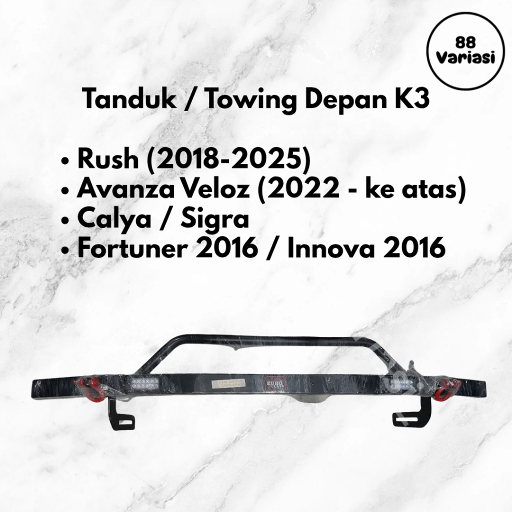 Tanduk / Towing Depan K3 MOBIL RUSH 2018 -2025 / CALYA / SIGRA / FORTUNER 2016 / INNOVA 2016