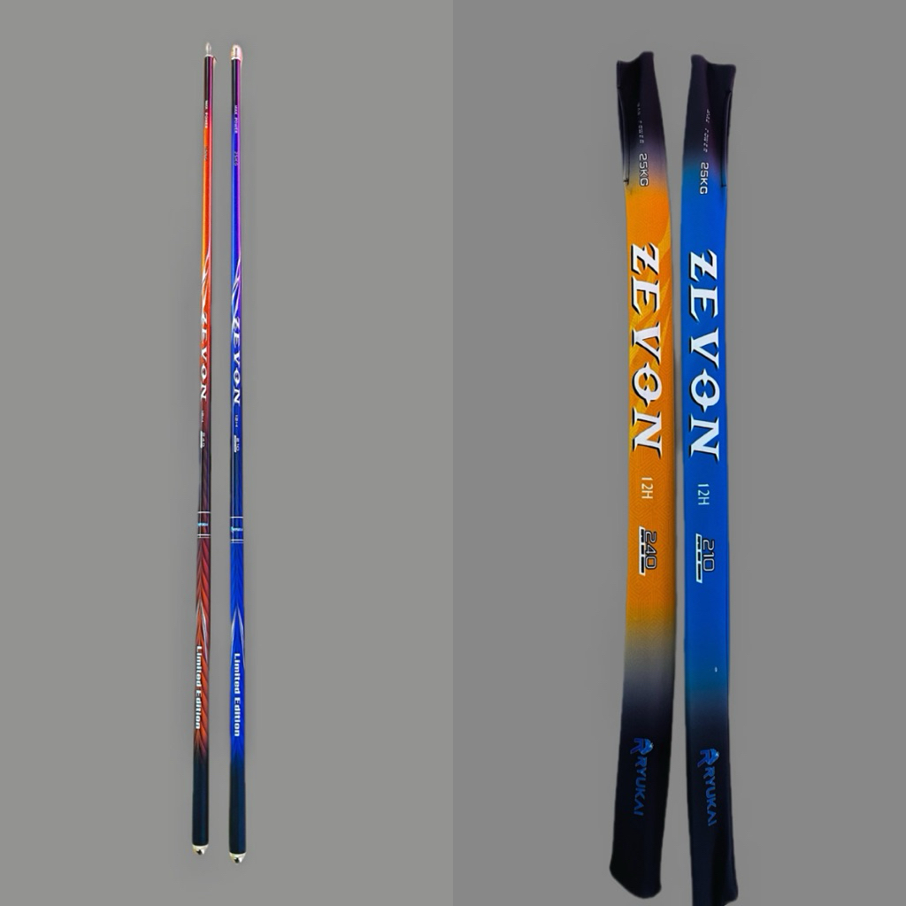 Joran Tegek Ryukai Zevon 210 240 270 Power 25kg Super Kuat Tegek Galatama Babon Bahan Carbon 12H Pre