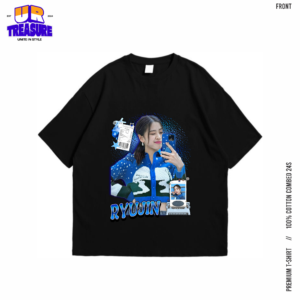 Kaos Ryujin ITZY katun 24s premium / TSHIRT ITZY Ryujin By URTreasure / OOTD KPOP