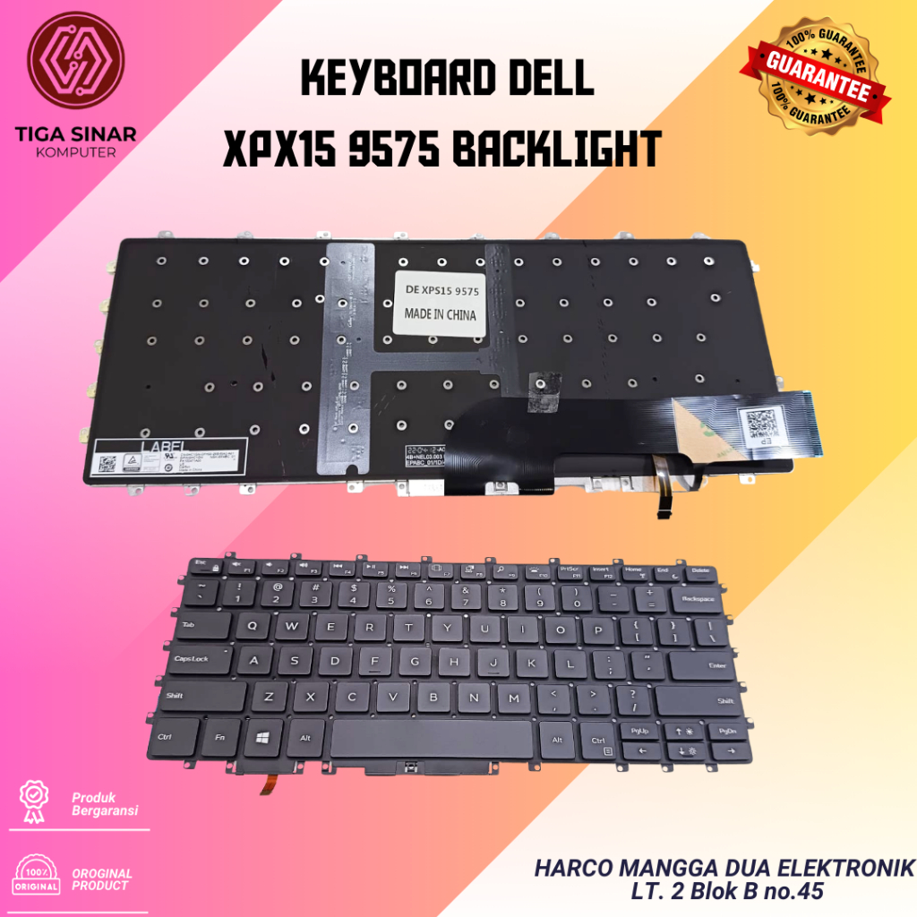 Keyboard for Dell XPS 15 9575 9575 2-in-1 Precision 5530 2 in 1 BACKLIGHT