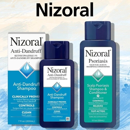 Nizoral A-D Anti-Dandruff Shampoo 200ml /Nizoral - Scalp Psoriasis Shampoo & Conditioner 325ml