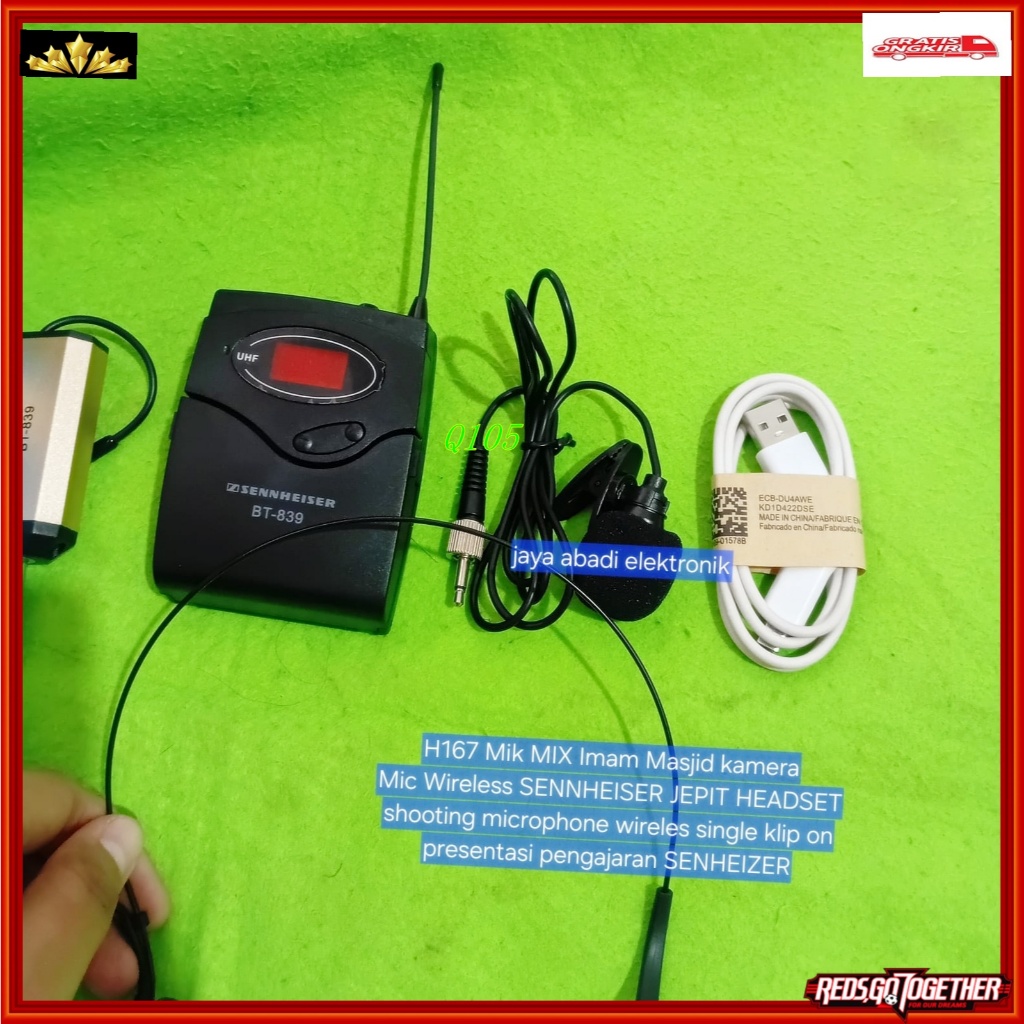 Q106 Mik MIX Imam Masjid kamera Mic Wireless SENNHEISER JEPIT HEADSET shooting microphone wireles si