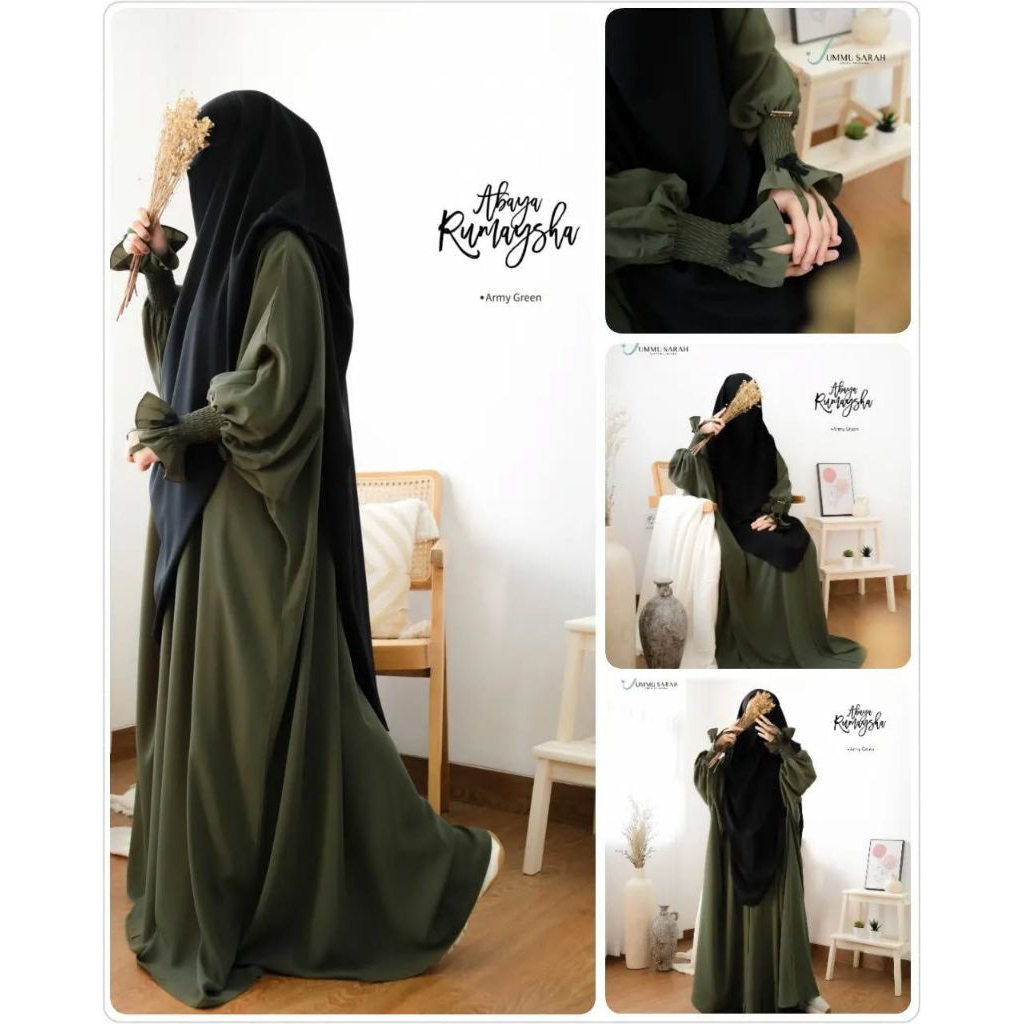 Abaya Rumaysha Gamis Abaya Loose Bahan Adem By Ummu Sarah