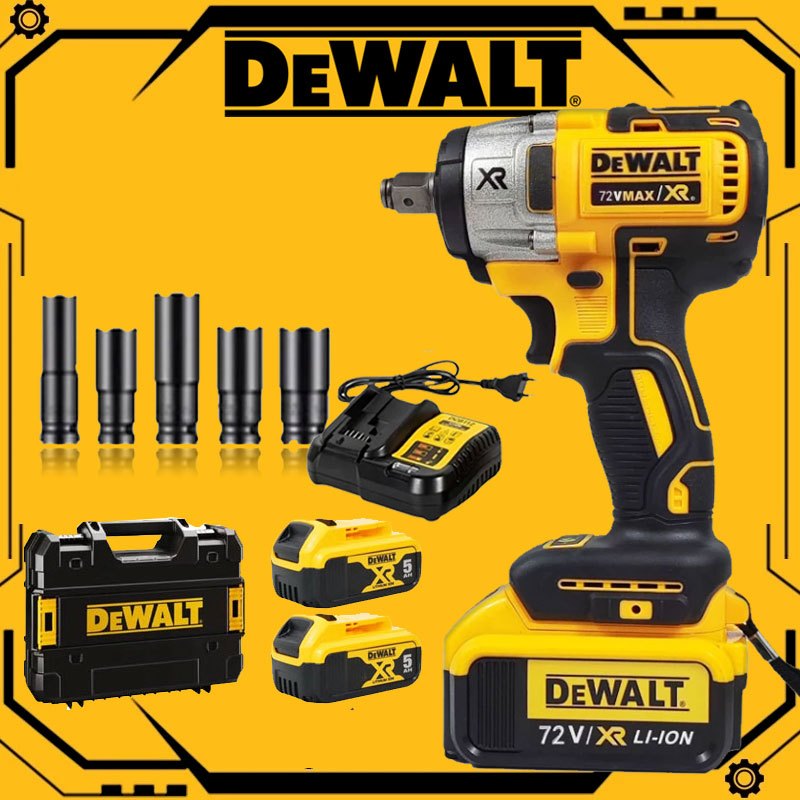 DEWALT 72V Asli Brushless Electric Impact Wrench Ratchet Socket Wrench Set 6.0Ah Brushless Electric 