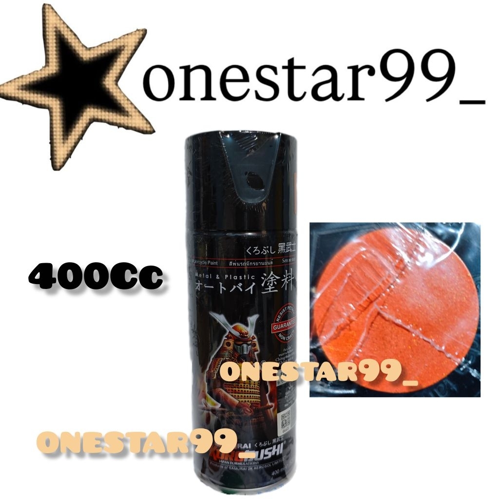 Pilok Pilox Pylox Cat Samuraipaint Vivid Orange Y3505 Oren Metalik Glossy Samurai Spray Paint 400cc