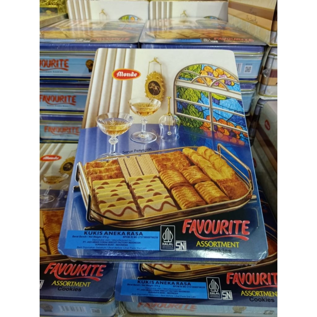 monde favourite assortment cookies aneka rasa kaleng 575gr