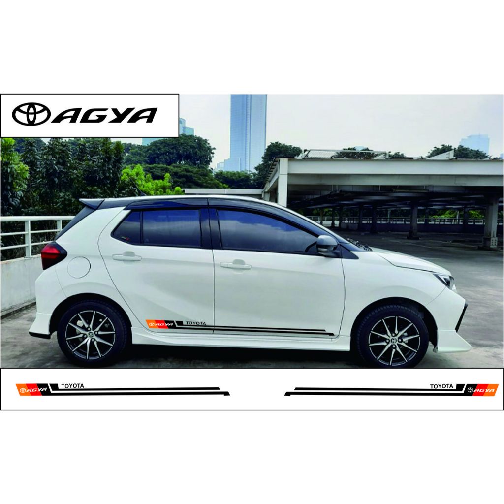stiker mobil toyota agya cutting stiker lis bodi samping mobil agya terbaru keren
