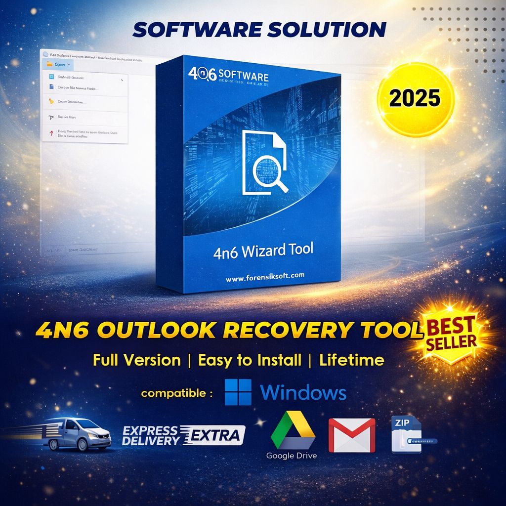4N6 Outlook Recovery Tool Full Version 2025 | Software Recovery Email Outlook PST OST | Lifetime Lic
