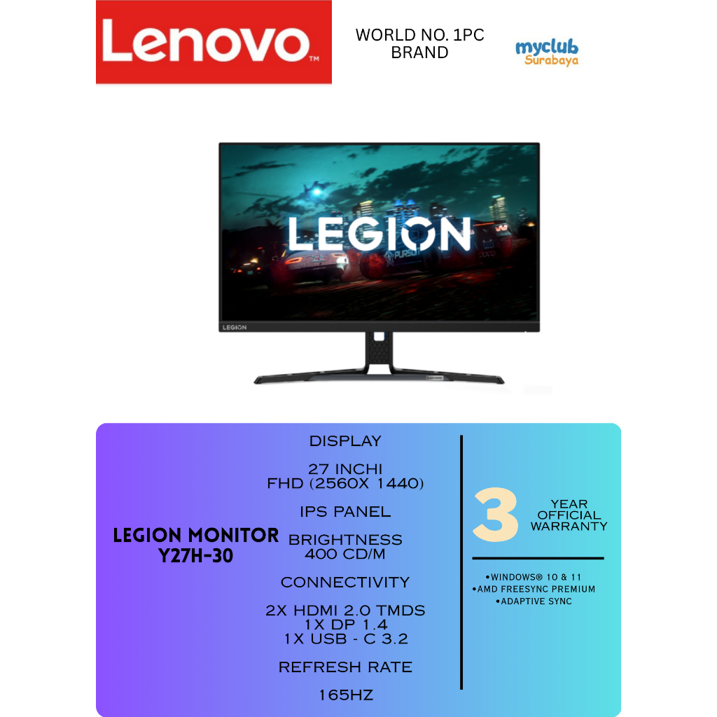 Lenovo Legion Monitor Y27h-30