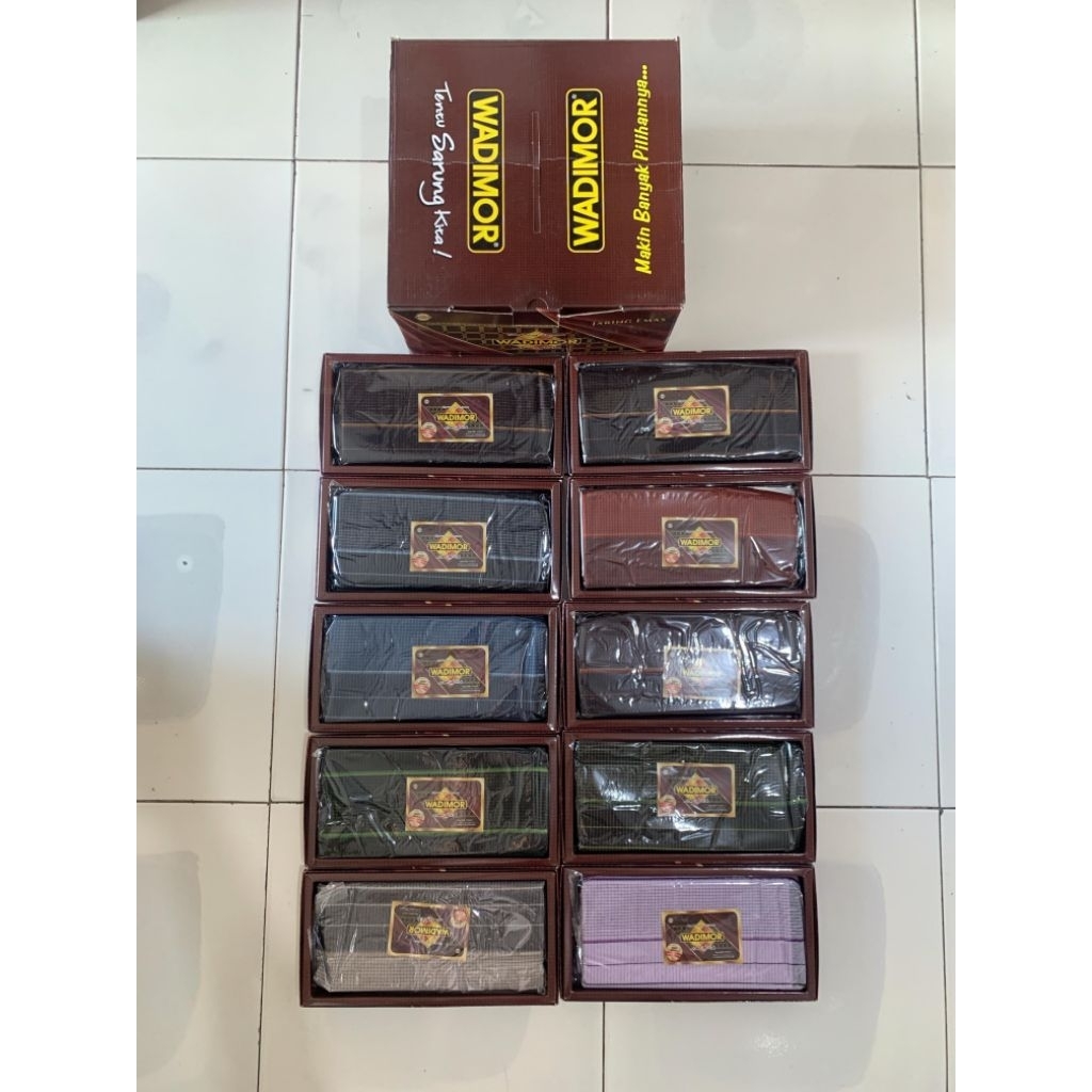 SARUNG WADIMOR ASLI MOTIF POLOS  / OLEH OLEH HAJI BANDUNG