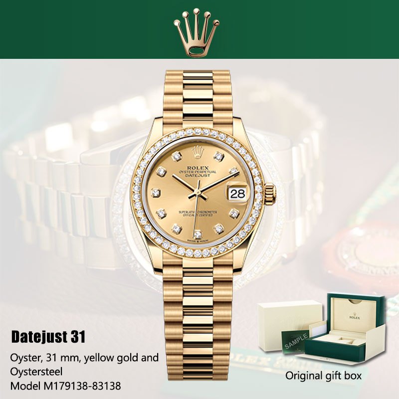 [100% ORI BARU Rolex watch]100% original Jam tangan rolex wanita Datejust 31mm M179138-83138 Baru Di