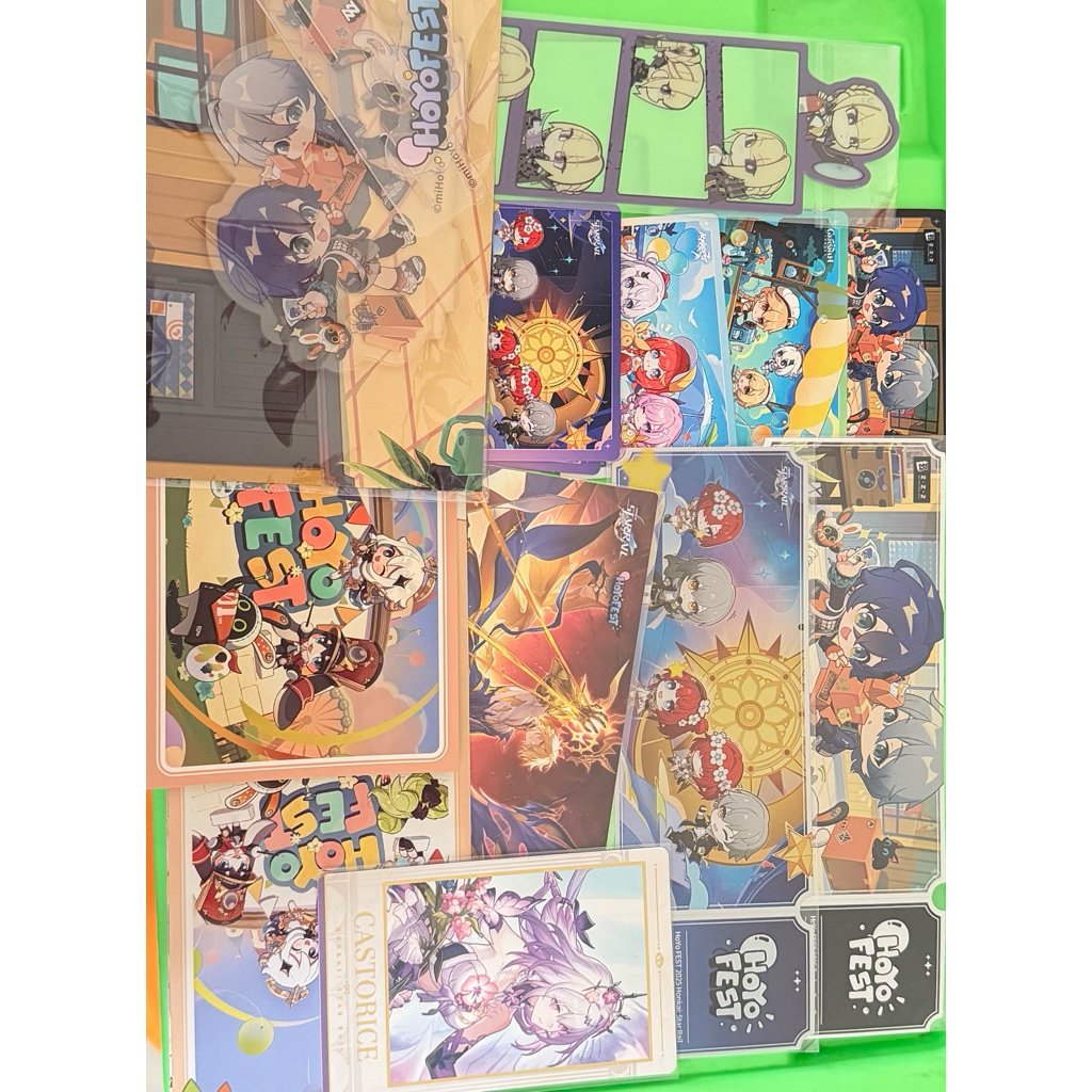 Hoyofest 2025 Gi hsr zzz merch polaroid photo frame standee brochure postcard ticket card Genshi imp