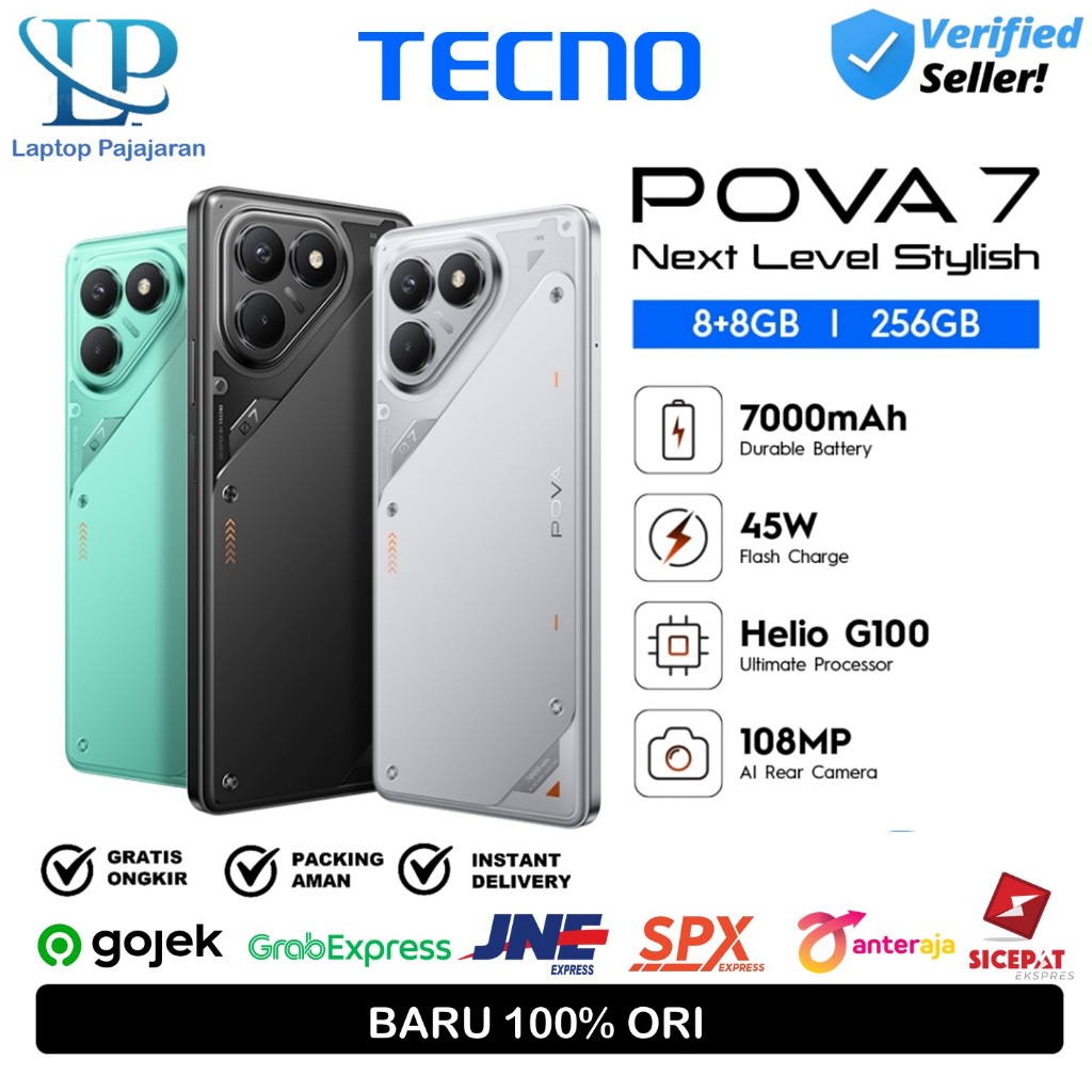 TECNO POVA 7 5G 8GB | 256GB GARANSI RESMI TECNO