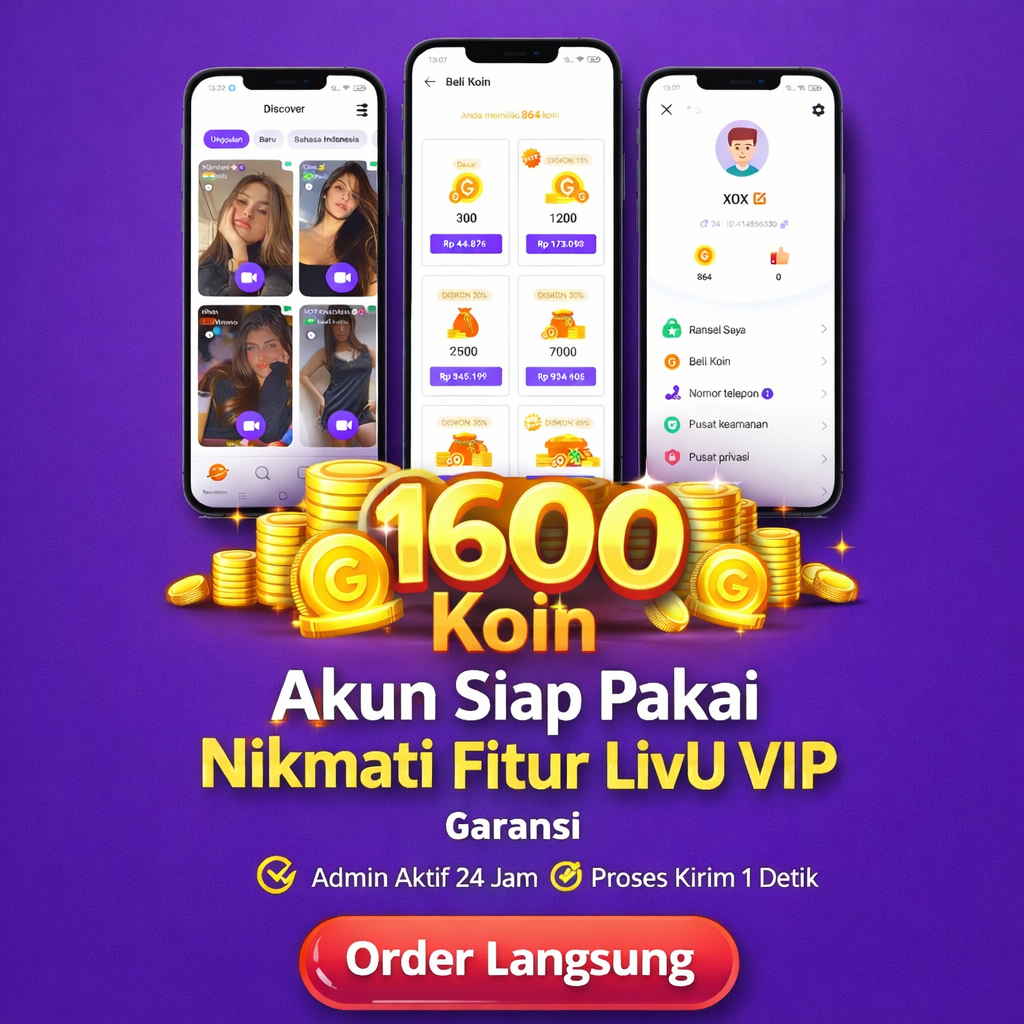 LIVU ISI KOIN - AKUN TINGGAL PAKAI MURAH PROSES KILAT