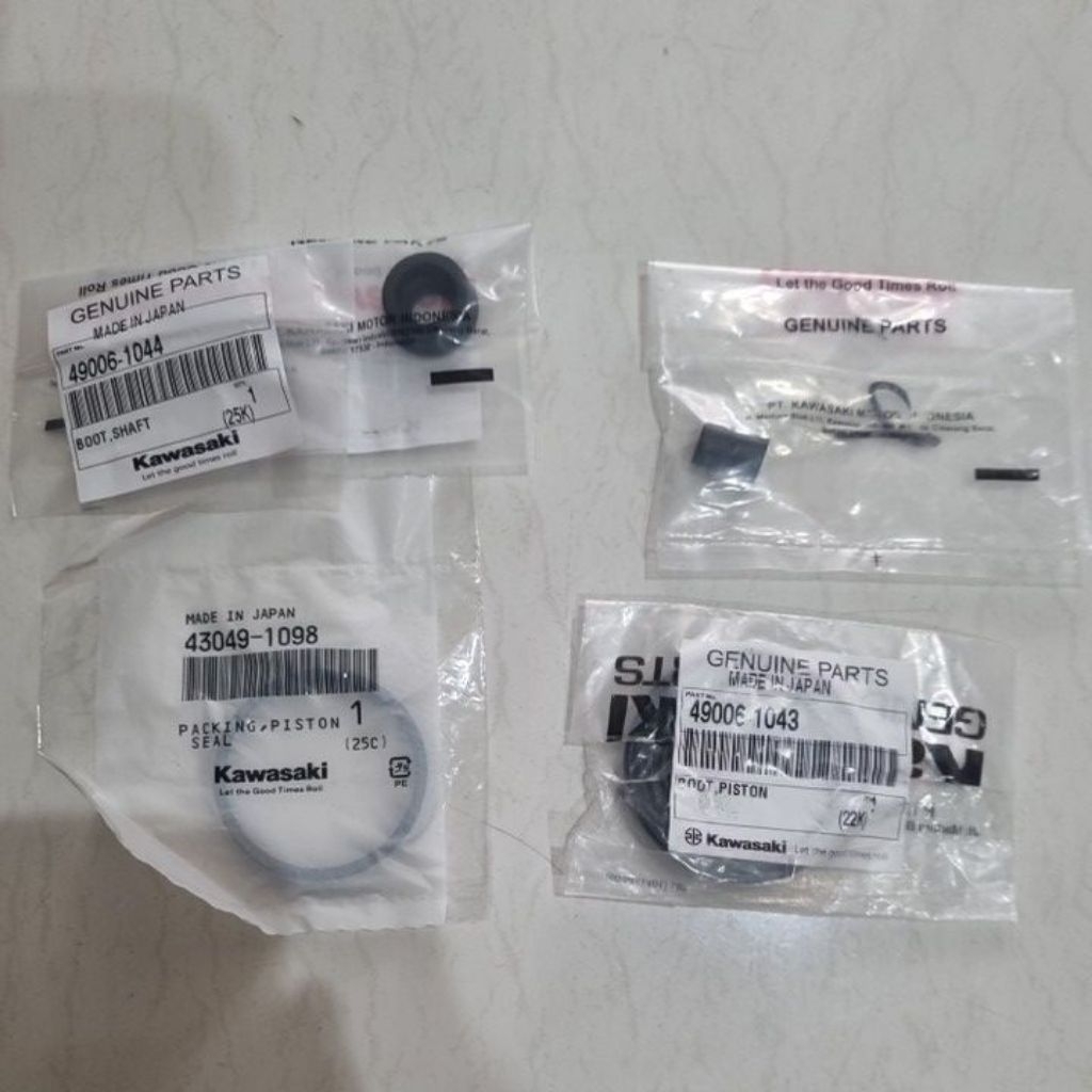 Seal Sil Piston Kaliper Set Karet Boot Rem Depan Kawasaki Binter Merzy Mercy Mersy KZ200