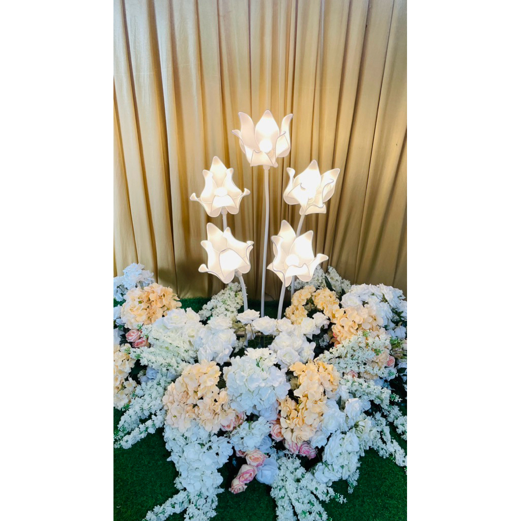 LAMPU STANDING BUNGA MAWAR ,