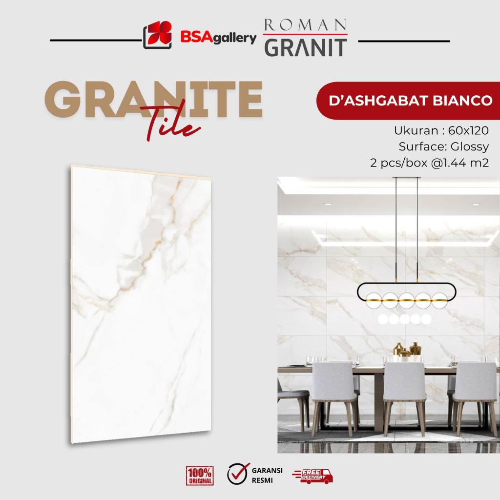 GRANITE ROMAN D'ASHGABAT BIANCO 60X120 GRANIT GT1269860FR TILE TOP TABLE KITCHEN SINK MARMER PUTIH
